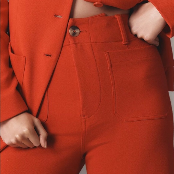 Anthropologie Maeve The Colette Cropped Wide Leg Pants Knit Edition Sz 25 NWOT - Picture 3 of 15